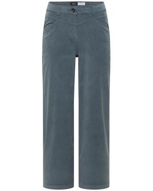 Cecil High Waist Wide Leg Hose Im Loose Fit - Blau