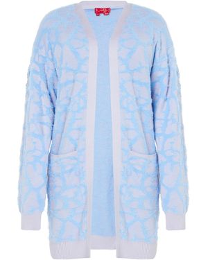 swirly Strickjacke - Blau