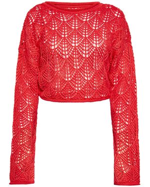 swirly Pullover - Rot