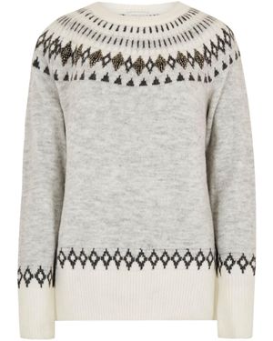 Apricot Pullover Fair Isle Gem - Grau