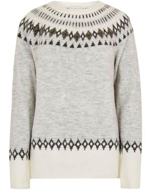 Apricot Pullover 'Fair Isle Gem' - Grau