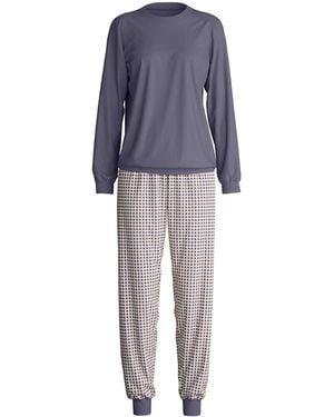 CALIDA Pyjama Flower Nights - Blau