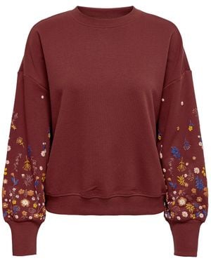 ONLY Sweatshirt 'Onlbrooke' - Rot