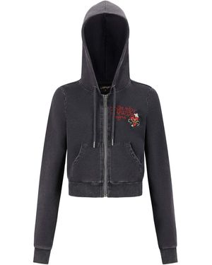 Ed Hardy Sweatjacke Flaming Tiger - Schwarz