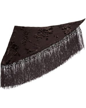 Bershka Strandtuch Fringed Scarf - Braun