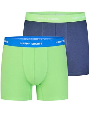 HAPPY SHORTS Boxershorts 2 Jersey Trunk Boxer Shorts Pant - Grün