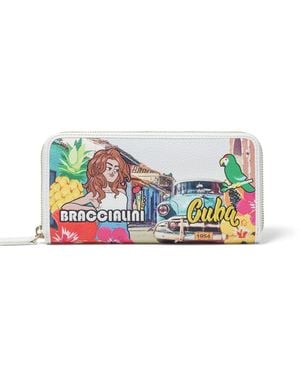 Braccialini Portemonnaie Cuba Postcards Wallet - Blau