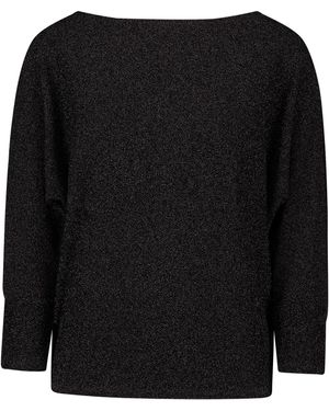 Zero Jerseyshirt Mit Glitzereffekt - Schwarz