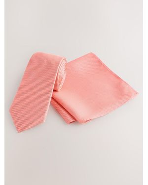 Next Set: Krawatte Und Einstecktuch - Pink