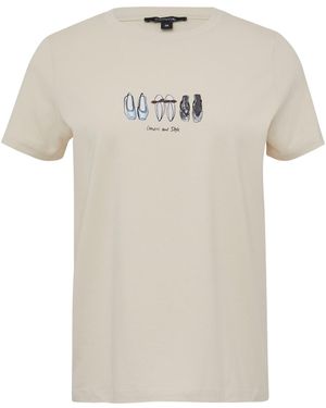 Comma, T-Shirt - Weiß