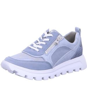 Waldläufer Sneaker Low Sportlicher Schnürschuh Damen 993H01-606 267 Echtleder - Blau