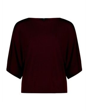Zero Feinstrickpullover Mit Fledermausärmeln - Rot