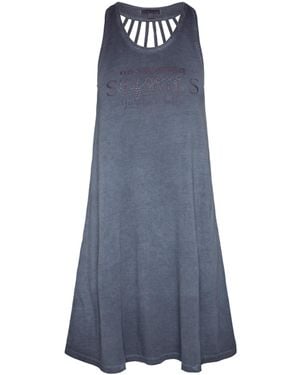 SOCCX Kurzes Sommerkleid Mit Rücken-Detail - Blau