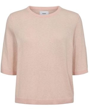 Numph Strickpullover Mit Halbarm Nucally Ss Pullover - Natur
