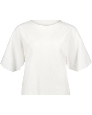 Cartoon Strickpullover Mit Flügelärmeln - Weiß