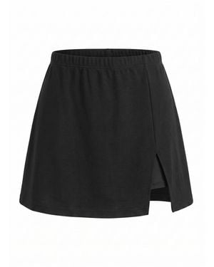 CUPSHE Hose Asymmetric Leather Mini - Schwarz