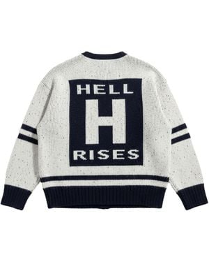 Kleidermafia Pullover Oversize Knit Letter Sweater - Weiß