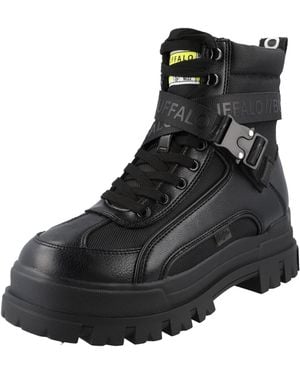 Buffalo Stiefel Aspha Com1 Laceup Mid - Schwarz