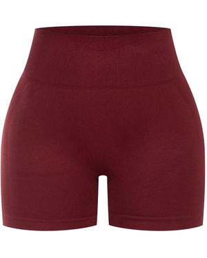 Smilodox Cetrina Seamless Scrunch Shorts - Rot