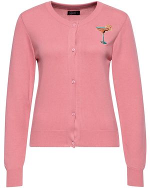 Queen Kerosin Strickjacke Citrus Cocktail - Pink