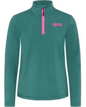 Chiemsee Fleecepullover Mit Auffälligem Plusminus-Print - Grün