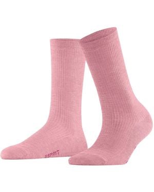 Esprit Socken Reflection Rib - Pink