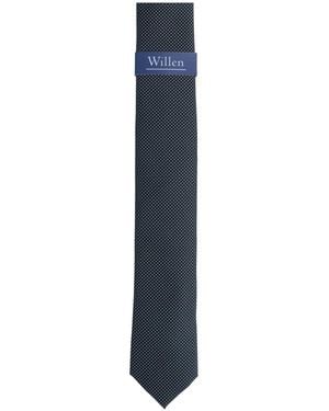 Willen Krawatte Tupfen - Blau