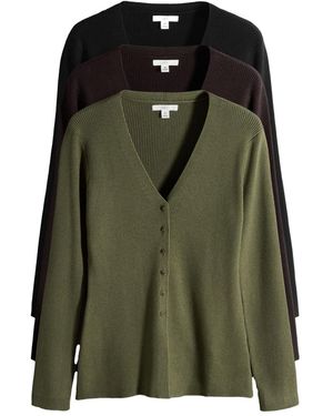 The Set Strickjacke - Grün