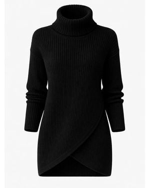 Worldclassca Pullover Rollkragen Pullover Lang - Schwarz