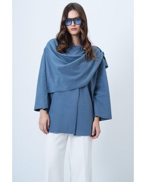 Trend Alaçatı Stili Trend Alaat Stili Cape - Blau