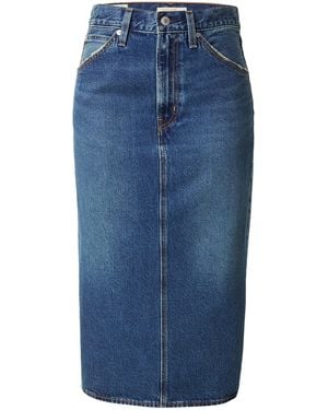 Levi's Levis Rock High Rise Back Slit Skirt - Blau