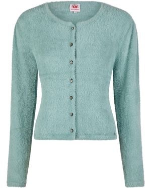 Spieth & Wensky Trachtenstrickjacke Hulla Mit Glitzerknöpfe, Weicher Stoff - Blau
