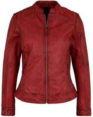 7eleven Lederjacke 'Feman' - Rot