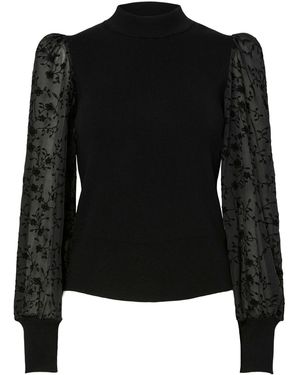 Y.A.S Pullover Dotme - Schwarz