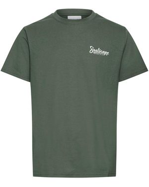 Solid Rundhalsshirt Sdtyrese Mit Backprint - Grün