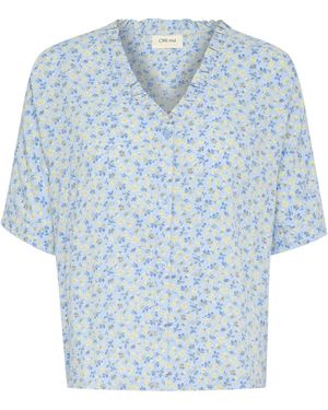 Cream Bluse 'Tiah' - Blau