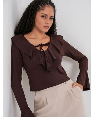 Bigdart Bluse - Braun
