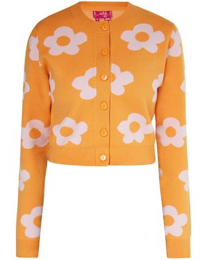 swirly Strickjacke - Orange