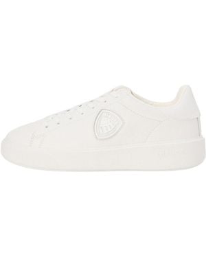 Blauer Sneaker - Weiß