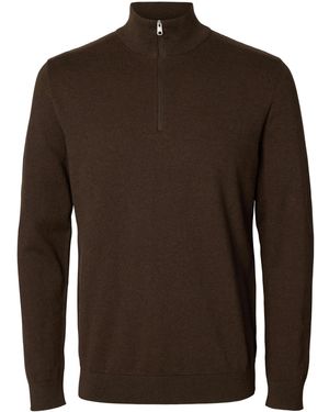 SELECTED Pullover Slhberg - Braun
