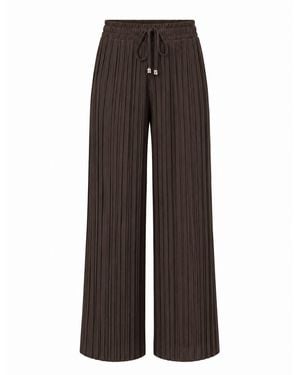 Worldclassca Bügelfaltenhose Damen Plissee Sommer Hose - Braun