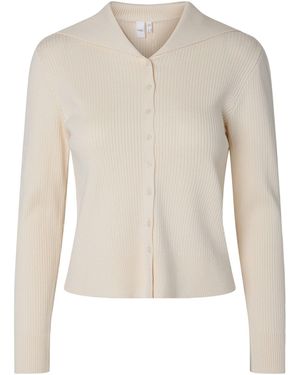 Y.A.S Strickjacke Camelia - Weiß