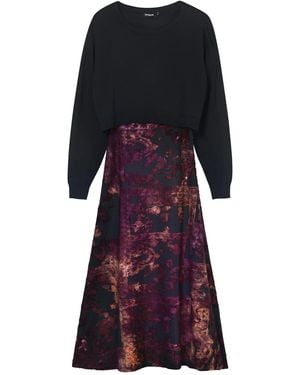 Desigual Kleid Und Shirt Set - Lila
