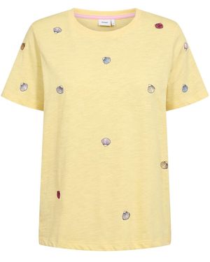 Numph Kurzarm T-Shirt Nushellpa T-Shirt - Gelb