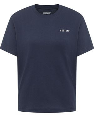 Mustang T-Shirt 'Floris' - Blau