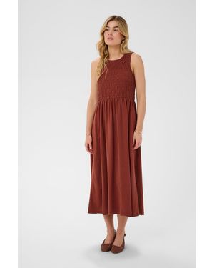 Cream Kleid - Rot