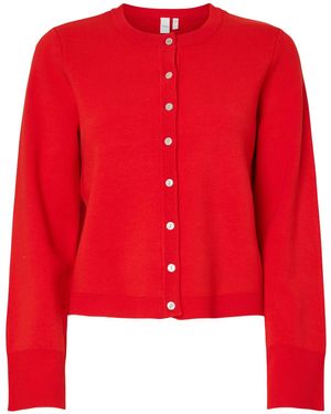 Y.A.S Strickjacke Elena - Rot