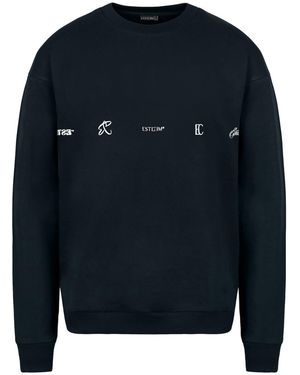 ESTEEM Sweatshirt Logos Oversized - Blau