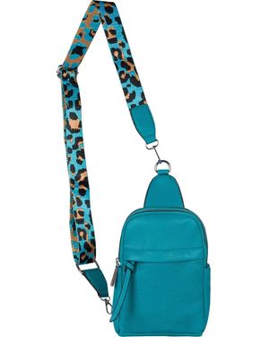 styleBREAKER Umhängetasche One Shoulder Rucksack Uni - Blau