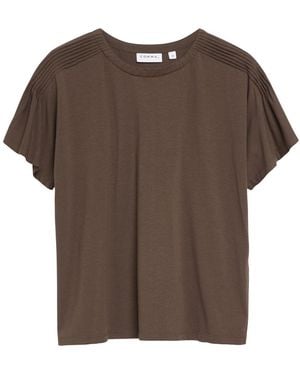 Comma, T-Shirt - Braun